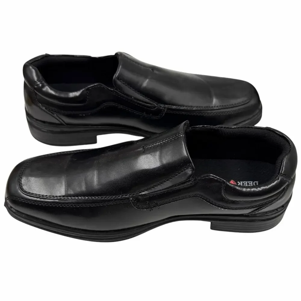 Deer Stags Wise Boys Youth Dress Shoes Black Slip On Loafers Bicycle Toe Sz 6M